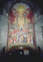 Pingst, från kyrkans absid, 1934 (se detaljer 252658 och 252659)